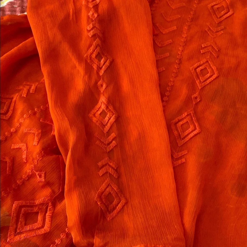 🎉SALE🎉Old Navy Orange Tie Front Tunic with Relaxed Fit - Picture 14 of 14